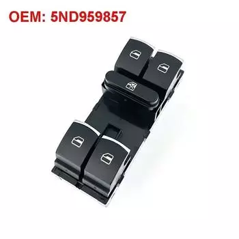 5ND959857 Кнопка главного переключателя стеклоподъемников для VW Jetta Tiguan Golf GTI MK5 MK6 Passat B6 CC Seat Leon MK2 5ND 959 857