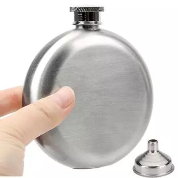 5oz Whiskey Hip Flasks Stainless Steel Round Alcohol Flask Drinkware Wine Bottle Liquor Pot Accessories Wine Tools белый
