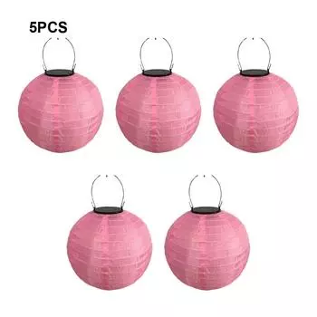 5pack/lot Solar Lantern Energy Conservation And Environmental Protection Multiple Colors And Styles Yellow белый