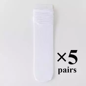 5Pairs/set Women Summer cute Socks Thin Loose Velvet Nylon Soft Breathable Long Socks Solid Color Casual Calcetines mujer One Size
