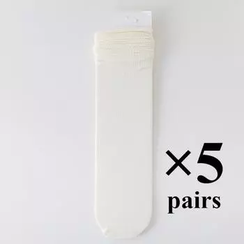 5Pairs/set Women Summer cute Socks Thin Loose Velvet Nylon Soft Breathable Long Socks Solid Color Casual Calcetines mujer One Size