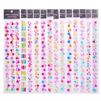 5шт акриловые детские креативные наклейки книжные наклейки DIY телефон декор наклейки ручной работы лица наклейки 32*7cm