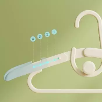 5PC Children s hanger, new bold, baby multi-functional seamless clothes hanging, clothes support, non-slip clothes rack белый