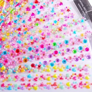 5PC Handmade Stickers Acrylic Book Stickers Face Pasters Children s Creative DIY Phone Decor Stickers 32*7cm