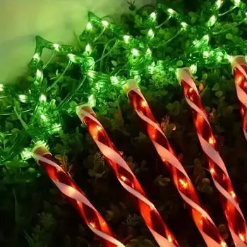 5pc/set solar candy Christmas tree ground installation decorative lights outdoor garden lawn LED lights courtyard lights 5 pc set