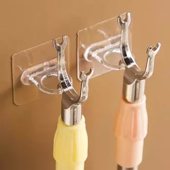 5PCS/10PCS Ring Hook Transparent Tape Storage Perforation-Free Body Wash Toilet Storage Supplies Waterproof And Rust Resistant