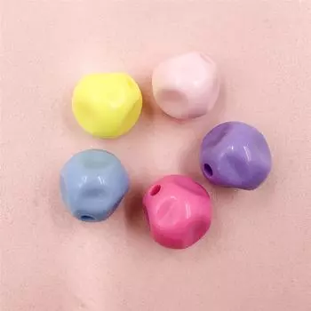 5 шт. 14,5*15,3 мм Акриловая креативная бусина гетероморфной формы для изготовления ювелирных изделий, DIY ожерелья, браслеты, материалы ручной работы, модный аксессуар Beige