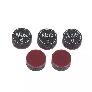 5Pcs 14Mm Cue Tip 6 Layers Quality Pool Billiard Leather Cue Tip Nine-Ball Cue Head Snooker Cue Tip Billiard Accessories