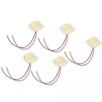 5pcs 3-24V 95dB Active Buzzer Alarm Continuous Beep with Wire Lead SFM-27