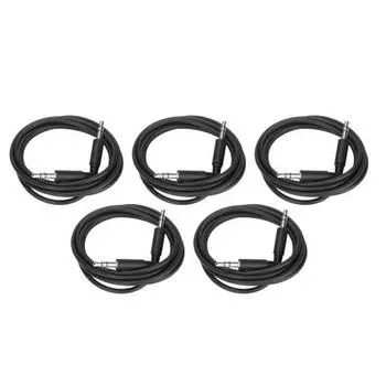 5pcs 3.5 mm Male to Male Auxiliary Sound Cable HiFi Sound Aux Cord for Car Home Stereos Headphone Speaker MP3 Phone