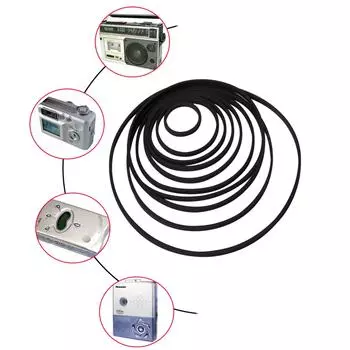 5 шт. 40-115 мм резиновый ремень для кассетного магнитофона шириной 0,6 мм, обычный ремень для рекордеров и DVD-приводов 9