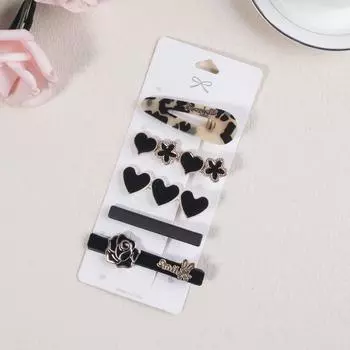 5pcs/4pcs Fashion Girls Pearl Hair Clips Crystal Barrettes Alloy Hairpins Clips Women Girls Hair Accessories