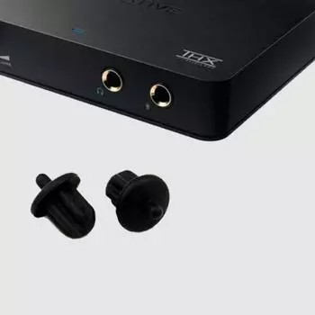 5Pcs 6.35mm Silicone Earphone Jack Anti Dust Plugs Audio Interface Laptop Computer Dustproof Cover black/transparent чёрный