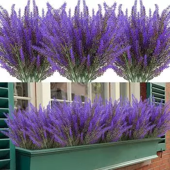 5Pcs Artificial Lavender Fake Flower Wedding Romantic Provence Decor Nordic Style Vase Storage Home Decor Bouquetl Decorations 5pcs