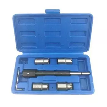 5Pcs Auto Car Diesel Injector Seat Cutter Cleaner Repair Remover Removal Tool Kit синий