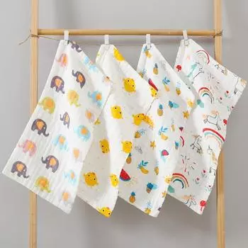 5Pcs Baby Towel Handkerchief Set 100% Cotton 6 Layers Gauze Soft Children s Towel Newborn Face Towel Wipe Sweat Towel