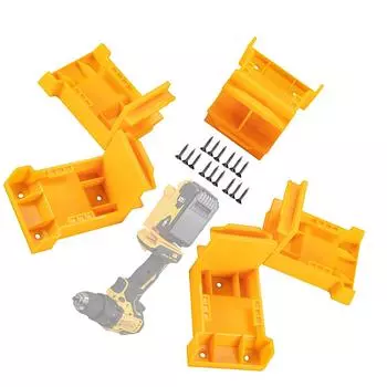 5Pcs Battery Holder Wall Mount Battery Dock Holder For Power Tool Holder Bracket Fixing Protector For Battery Fixing жёлтый