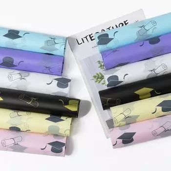 5pcs Book Roll Pattern Packaging Paper Packaging Material Flower Packaging Paper Bow Pattern 57x57cm розовый