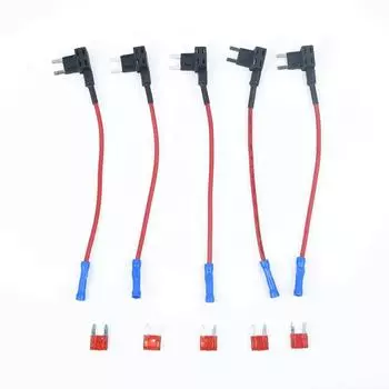 5 шт. автомобильный предохранительный блок добавляет цепь мини-лезвие предохранитель сращивание держатель ATM APM предохранители кран 12 В превращает один предохранитель слот в два CHINA