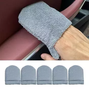5pcs Car Polishing Wax Sponge Soft Microfiber Car Wax Applicator Mitts Foam Applicator Pad for Car Detailing Care Tool