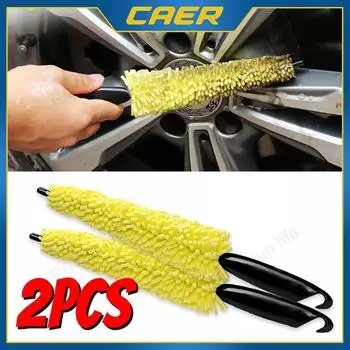 5pcs Car Rim Scrubber Wheel Cleaner Brush Wheels Tire Rim Brush with Plastic Handle Portable Auto Detailing Wash Cleaning Tools
