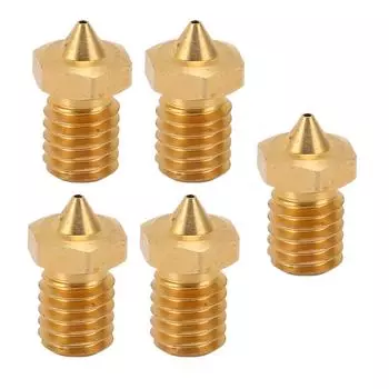 5pcs CHT V6 3D Printer Nozzle 3 Hole High Flow Printer Extruder Brass Nozzles for 1.75mm PLA ABS 0.8mm