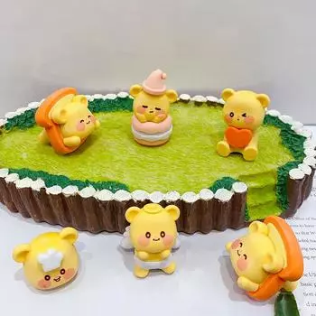 5Pcs Creative Cartoon Butter Bear Eraser Blind Bag Arts Sketch Eraser Blind Bag Student Office Exam Stationery Gift Reward