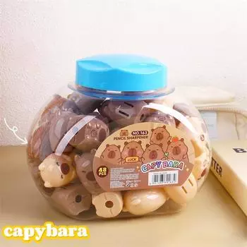 5Pcs Creative Cartoon Capybara Pencil Sharpener Mini Funny Cute Pencil Sharpener Office Supplies Student Stationery Gifts 5Pcs