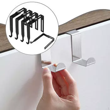 5Pcs Cubicle Hangers Partition Easy to Install Organizer Iron No Drill Picture Holders Hooks