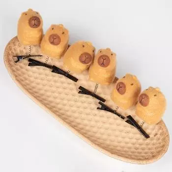 5Pcs Cute Cartoon Capybara Spring Hair Clip Kawaii Funny Capybara Hair Accessories Diy Hair Styling Tool Children Headwear 5pcs