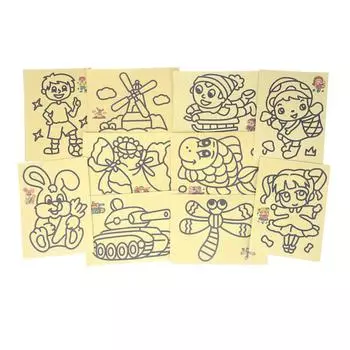 5Pcs Дети Diy Цвет Песок Живопись Художественная роспись Игрушки Наждачная бумага Художественные ремесла