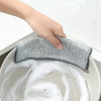5pcs Dishwasher Towels Cleaning Cloths A Scouring Cloth That Can Replace Steel Wire Balls Daily Cleaning of Kitchen Supplies 5PCS