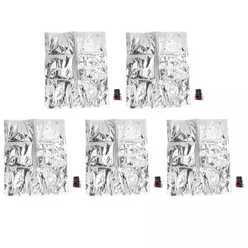 5Pcs Emergency Water Jug Bags with Spigot Foldable Beverage Insulation Drinking Water Storage Bag