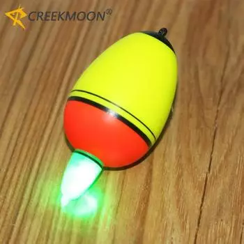 5pcs EVA Electronic Led Luminous Drift Sea Fishing Big Belly Float Explosion Hook Glowing Floats Light Equipment Alarm Tackle 20g