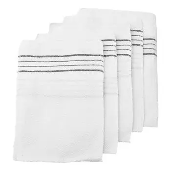 5PCS Exfoliating Bath Towel 14*18.5cm Polyester Cotton Exfoliating Bath Washcloth Body Scrub Shower Soft Towels Home Supplies белый