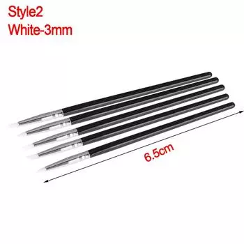 5Pcs Fimo Wood Handle DIY Polymer Modelling Silicone Pen Nail Art Sculpting Pottery Tool Clay Shaper Style2