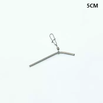 5Pcs Fishing Balance Connectors 5/7/9/12Cm Small Style Brass Tube Fishing Tackle Anti-Tangle Feeder Boom Fish Accessories 5CM-5PCS