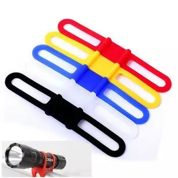 5Pcs Flashlight Bicycle Handlebar Fixing Tie Cycling Torch Flashlight Holder Folding Bike random 5pcs