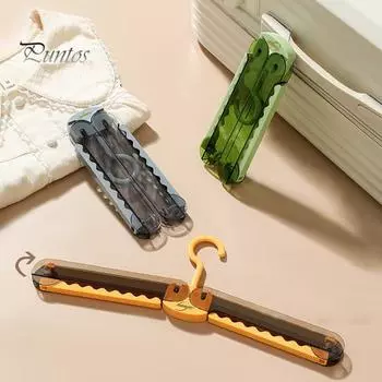 5 шт. складных пластиковых вешалок для одежды прочные несущие не деформируемые многофункциональные дизайнерские вешалки для рубашек и брюк 5pcs зелёный