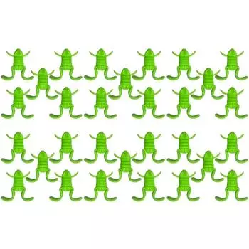 5Pcs Frog Soft Bait 10g Kick-Legged Frog Bait for Bass Fishing (Yellow Green)