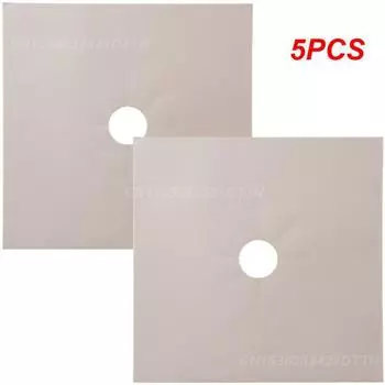 5 шт. защитная накладка для чистки газовой плиты, легко моющаяся, черная, кухонные принадлежности, маслостойкий коврик для газовой плиты, не оставляет следов, серебристый