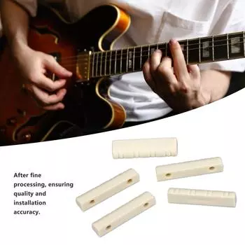 5 шт., гайка для гитары, 30 мм, пластиковая, с прорезями, 8-струнная гайка, аксессуар для инструмента для замены