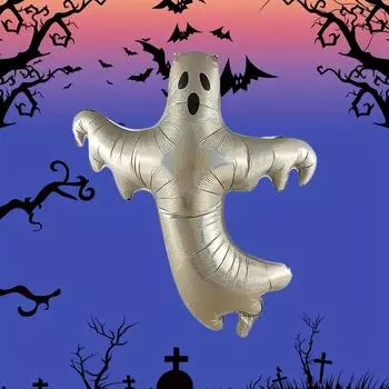 5 шт. Хэллоуин Призрачный воздушный шар жуткий крест призрак самозапечатывающиеся фольгированные шары для украшения вечеринки Хэллоуин в помещении и на открытом воздухе 37inch