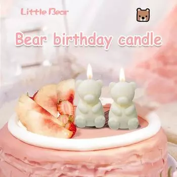 5PCS Han Han Sitting Bear Silicone Mold Aromatherapy Candle Korean Style Candle Making Aromatherapy Ins Decoration Mold