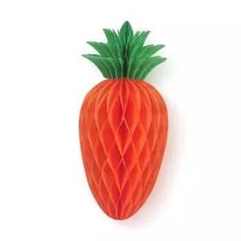 5pcs Handmade Paper Honeycomb Hanging Lantern Vivid Carrot Honeycomb Ornament Kids Birthday Gift 20cm