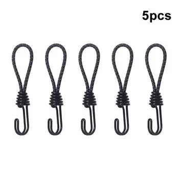 5Pcs Hooks Drawstring Elastic Rope Buckles Strong Load-Bearing Widely Used Outdoor Tent Rope Canopy Tent Clips Camping Supplies