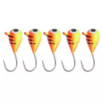 5 шт., приманки для зимней рыбалки, крючок из высокоуглеродистой стали, зимние приманки для зимней рыбалки, портативный рыболовный крючок, снасти для улицы, 5 мм