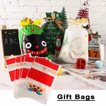 5 шт. Детский инструмент для выпечки печенья лось Санта-Клаус подарочные пакеты конфеты упаковка шнурок рождественский декор 5