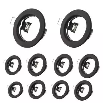 5Pcs LED Recessed Rotating LED Recessed Spotlight Set,GU10 Spot Round Recessed Ceiling Spotlight Spot Light Light Bases Fitting