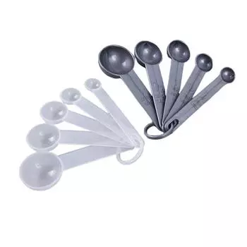 5 шт./лот мерная ложка со шкалой для кухни набор ложек для выпечки торта со шкалой белый